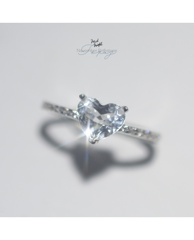 Chapter Thirteen-White Topaz Happy Heart Ring